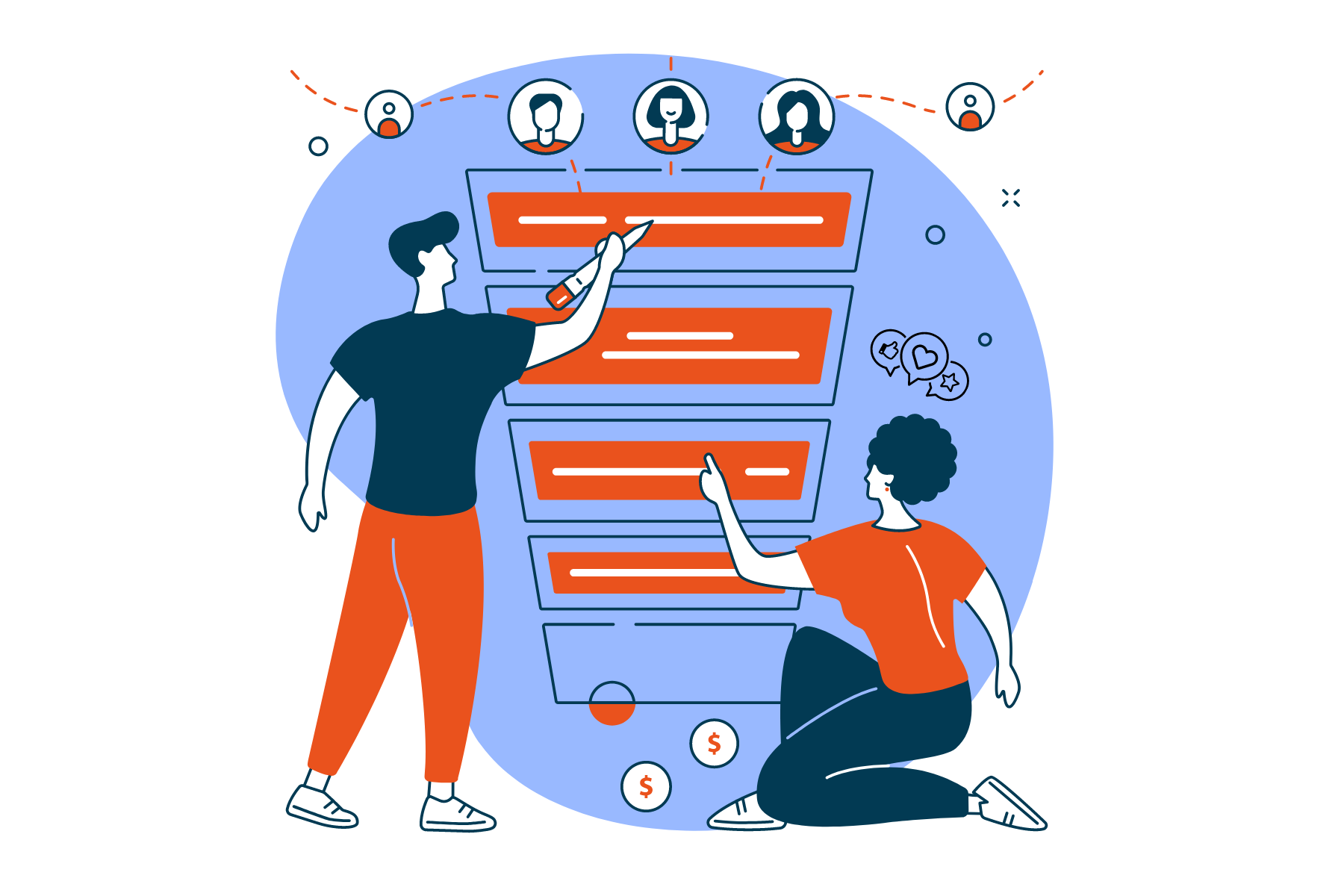 Online marketing funnel